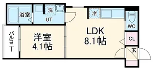 WEST名駅【3階】の間取り