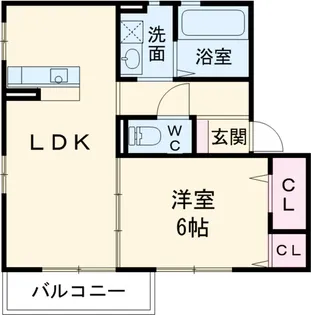 ミーティア【201号室】の間取り