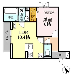 D−Paina東長沼【3階】の間取り