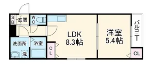 ディアコート曽根【1階】の間取り