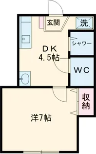 ハイネス梅丘【202号室】の間取り