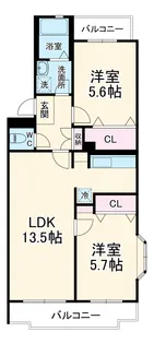 ブルーベイSA【4階】の間取り
