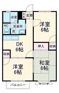 グランメール東有馬【205号室】の間取り