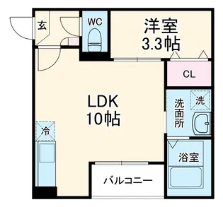 Jack hanazono Ⅰ【1階】の間取り