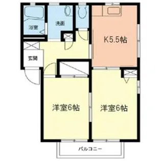 ルーラルプラザA棟【202号室】の間取り