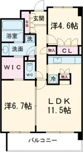 HF若林公園レジデンス【3階】の間取り