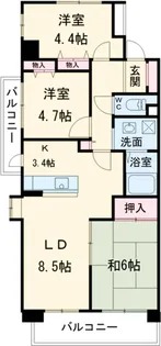 コーポレート鷺沼【1階】の間取り