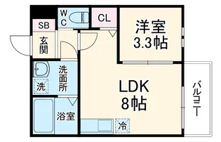REGIES姫島Ⅰ【2階】の間取り