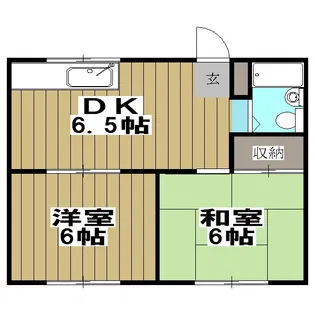 ハイツ山口【105号室】の間取り