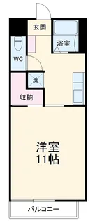 クオリティマンション筑縄【102号室】の間取り