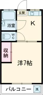 コーポ第一大木【305号室】の間取り