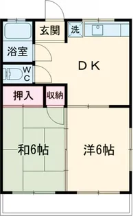 石山コーポ【1階】の間取り
