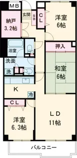 T’s garden府中【7階】の間取り