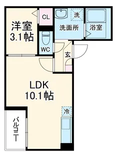 Jack hanazono Ⅰ【3階】の間取り