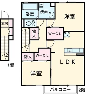 タウンコート【2階】の間取り