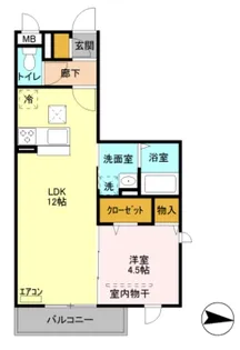 ラ シュエット【1階】の間取り
