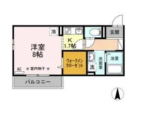 エトーレ・DⅢ【203号室】の間取り