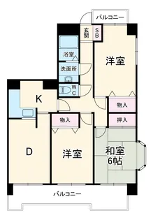 粟飯原マンション【2階】の間取り
