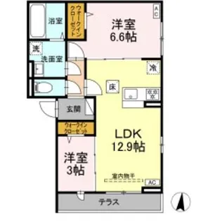 D Paina小杉陣屋町【1階】の間取り