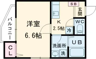 グランシャレー堀切Ⅱ【2階】の間取り