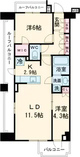 オープンレジデンシア北綾瀬プレイス【7階】の間取り