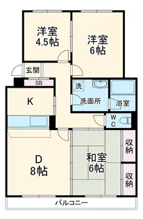 ペルル稲毛【3階】の間取り