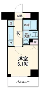 ライジングプレイス武蔵新城【2階】の間取り