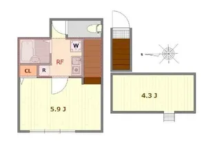 ミュレ東伏見【2階】の間取り