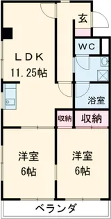 にしき今泉新町ハイツⅢ【3階】の間取り