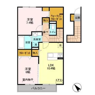 グリシーヌ【2階】の間取り