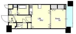 セザール池田山【502号室】の間取り
