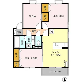 リビングタウン犬塚 A【2階】の間取り