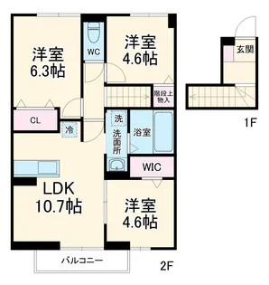 フェリーチェ A棟【2階】の間取り