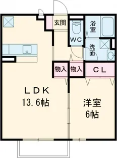 クレールⅥ B棟【2階】の間取り