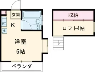 メゾンドたかの台【203号室】の間取り