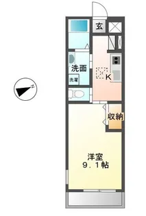 コンフォール佐和【1階】の間取り