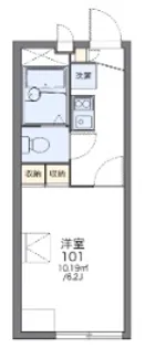 レオパレスハロー越谷【2階】の間取り