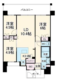 サムティレジデンス藤が丘【2階】の間取り