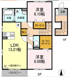 リベルテ A【202号室】の間取り
