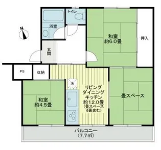 有馬南住宅1号棟【0303号室】の間取り