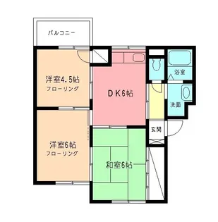 ハイムサエグサ D【0202号室】の間取り