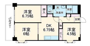 サントミグランドールマンション【2階】の間取り