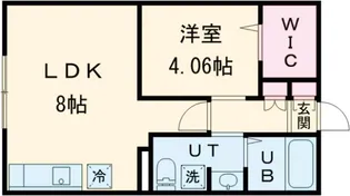 ポラスト洗足【1階】の間取り