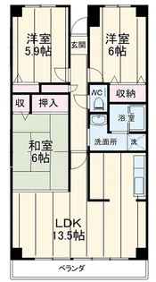 サングリーン海道割【2階】の間取り