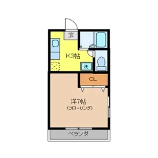 プラース宝木【205号室】の間取り