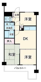 ライオンズマンション東松戸【304号室】の間取り