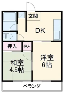 グリーンハイツ【2B号室】の間取り