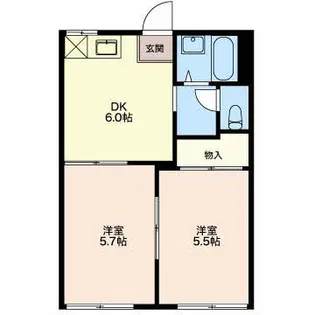 ドミール葵A【2階】の間取り