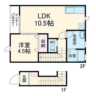 リーブルファイン日比津町3号棟【2階】の間取り