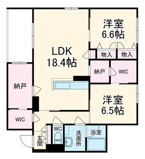 ディライトスクエアクワトロ【2階】の間取り